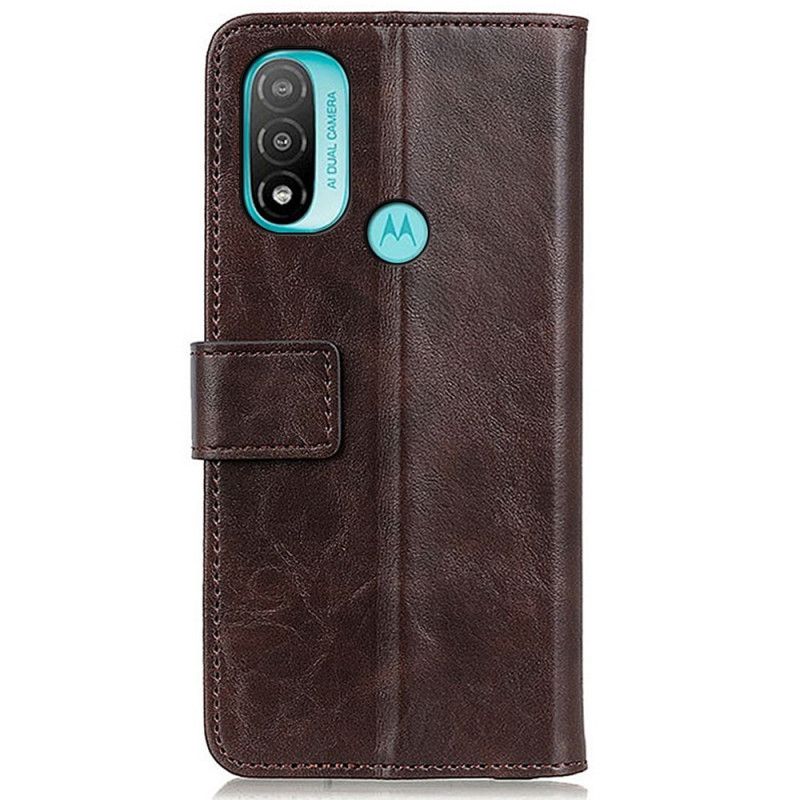 Lederhüllen Für Moto E20 / E30 / E40 Khazneh Elegance Leather Style