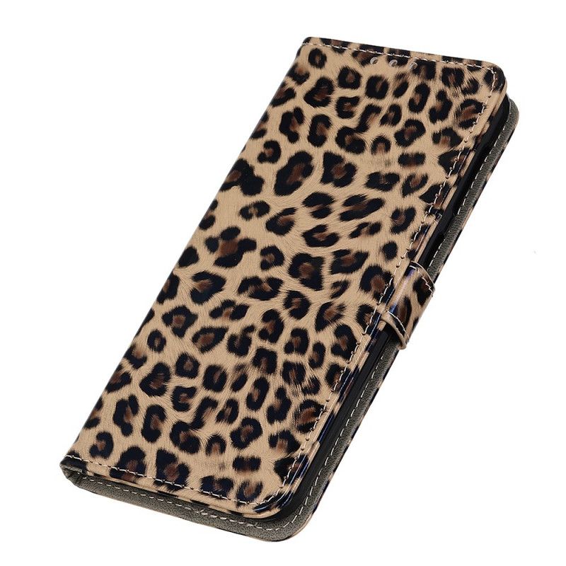 Lederhüllen Moto E20 / E30 / E40 Einfacher Leopard