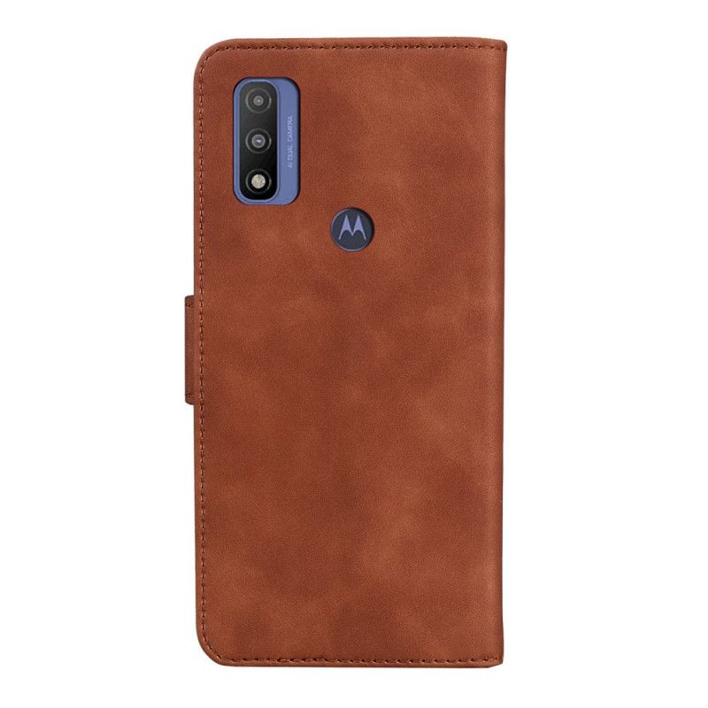 Lederhüllen Moto E20 / E30 / E40 Handyhülle Einfarbiger Ledereffekt