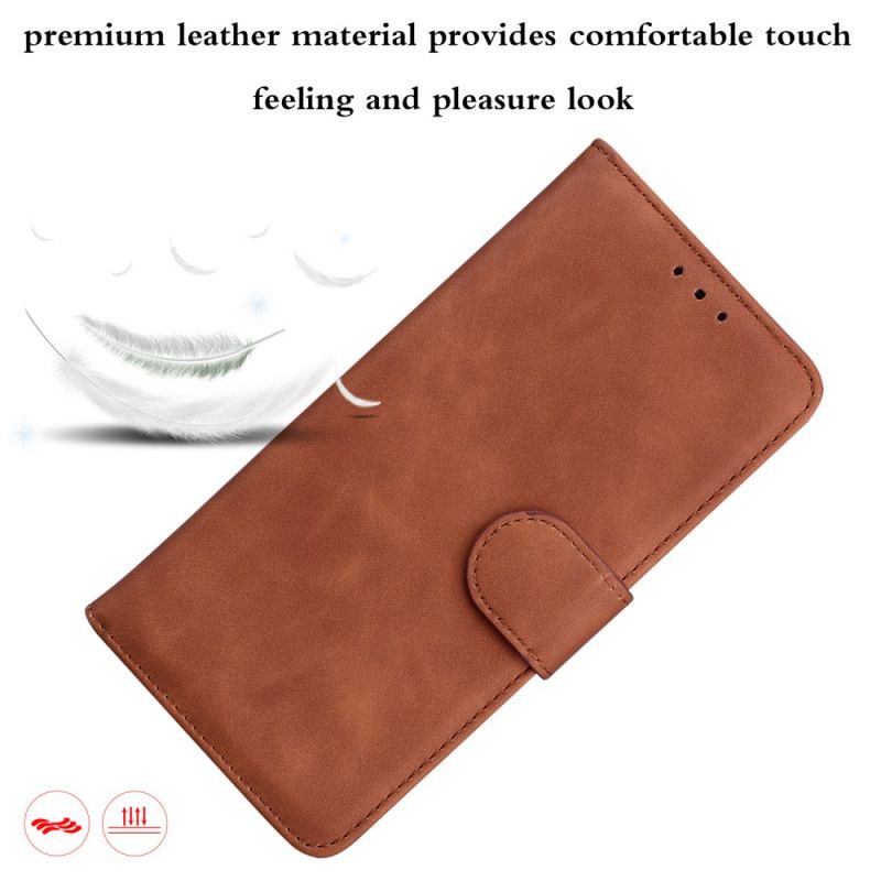 Lederhüllen Moto E20 / E30 / E40 Handyhülle Einfarbiger Ledereffekt