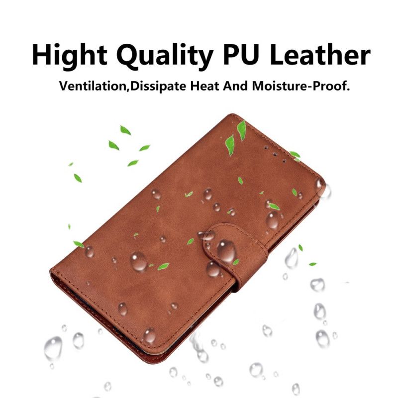 Lederhüllen Moto E20 / E30 / E40 Handyhülle Einfarbiger Ledereffekt