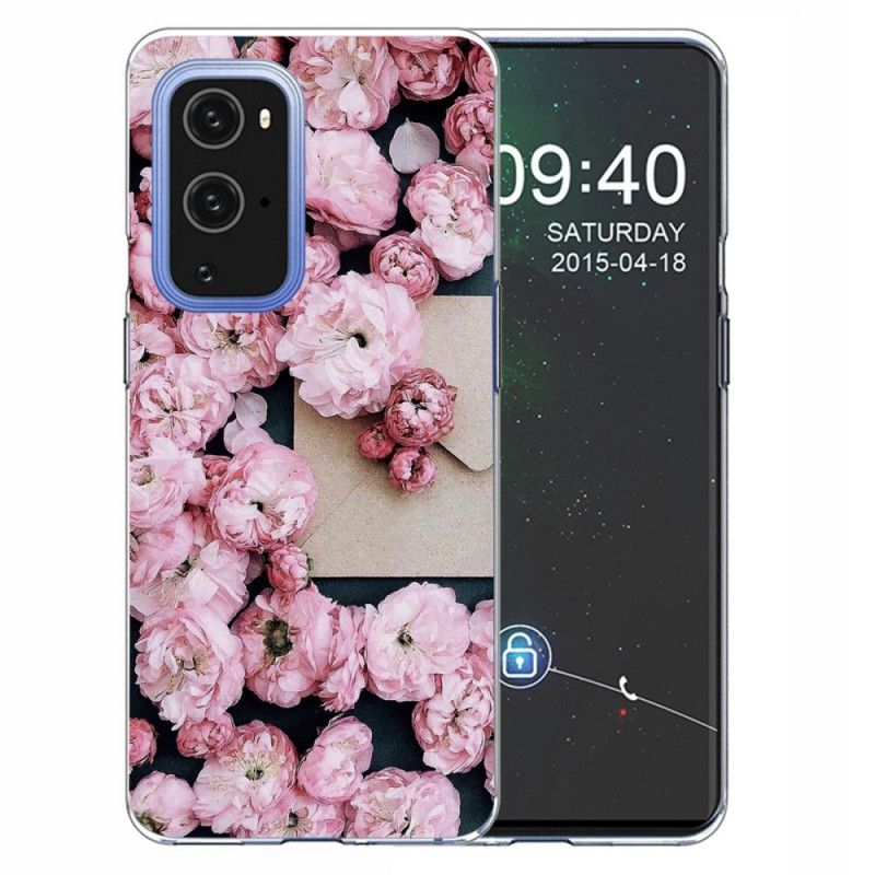 Hülle Für OnePlus 9 Pro Rot Intensive Blüten