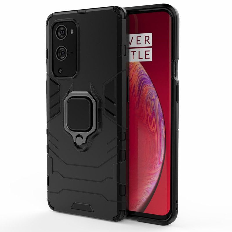 Hülle Für OnePlus 9 Pro Schwarz Widerstandsfähiger Ring