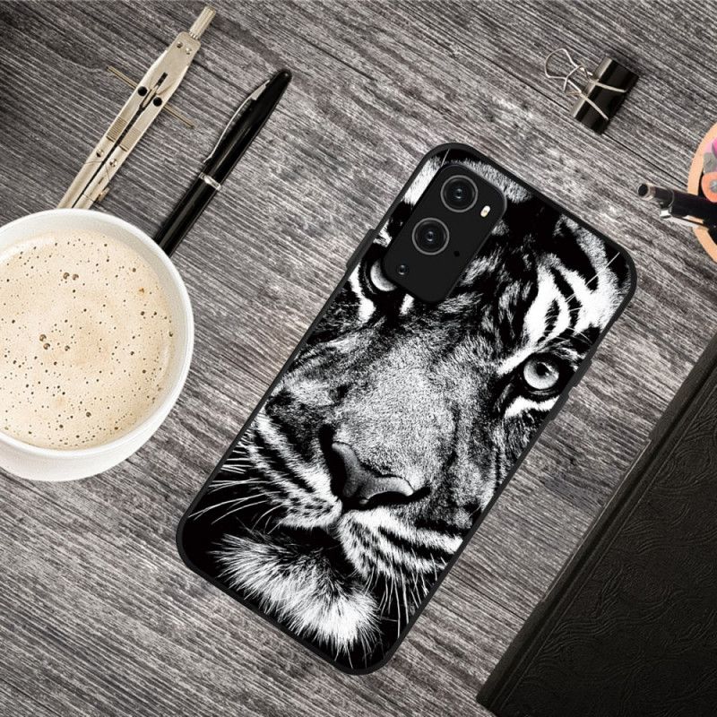 Hülle Für OnePlus 9 Pro Schwarzweiss-Tiger