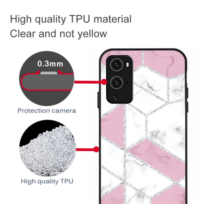 Hülle Für OnePlus 9 Pro Weiß Marmorglitter