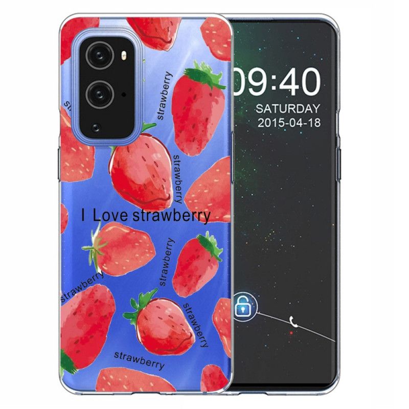Hülle OnePlus 9 Pro Erdbeere / Ich Liebe Erdbeere