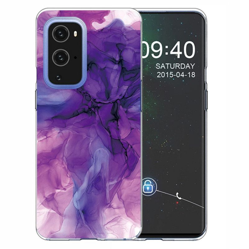 Hülle OnePlus 9 Pro Grau Farbiger Marmor