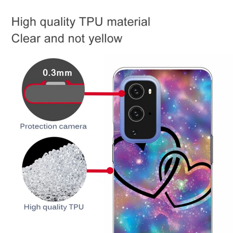 Hülle OnePlus 9 Pro Handyhülle Verkettete Herzen