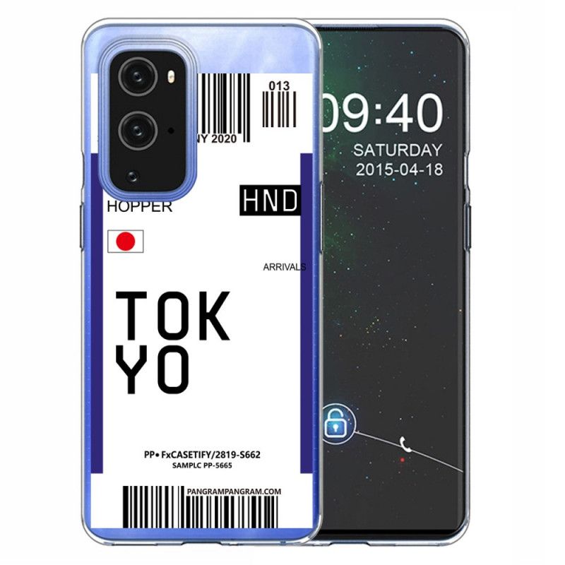 Hülle OnePlus 9 Pro Schwarz Bordkarte Tokio
