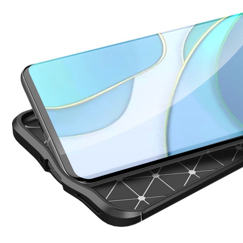 Hülle OnePlus 9 Pro Schwarz Handyhülle Doppellinien-Litschileder-Effekt