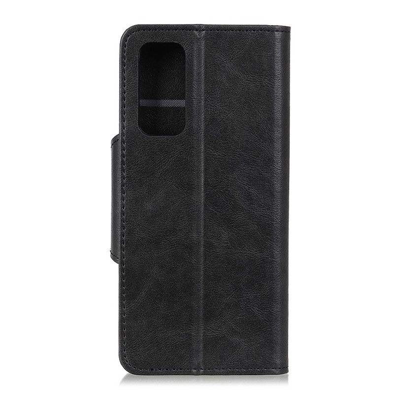 Lederhüllen OnePlus 9 Pro Schwarz Dekorativer Knopf Aus Kunstleder