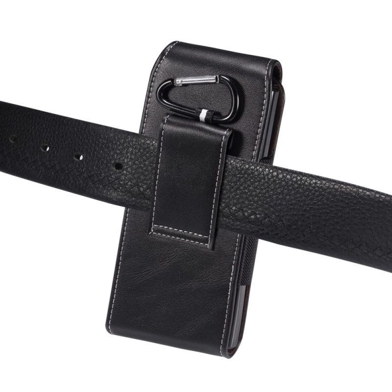 Flip Case Für Samsung Galaxy Z Fold 4 Gürteltasche Aus Mikrofaser-leder
