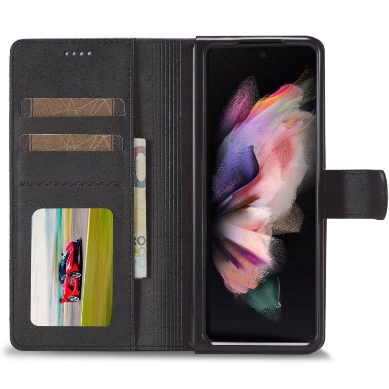 Flip Case Für Samsung Galaxy Z Fold 4 Lc. Imeeke Klassisches Kunstleder