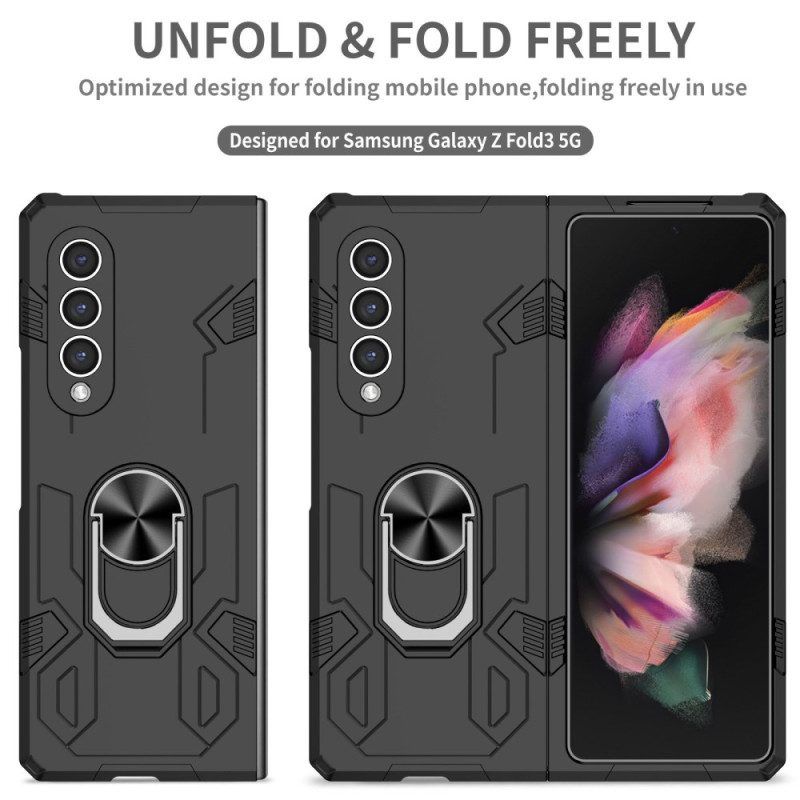 Hülle Für Samsung Galaxy Z Fold 4 Bi-material Und Rotationsring