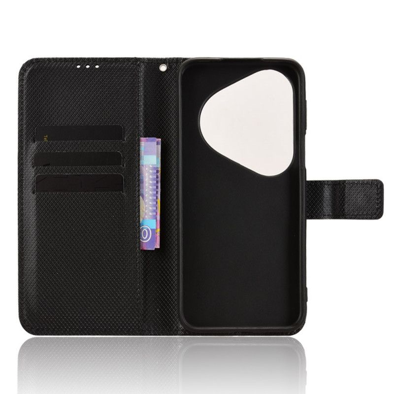 Lederhüllen Huawei Pura 80 Pro Handyhülle Diamantstruktur
