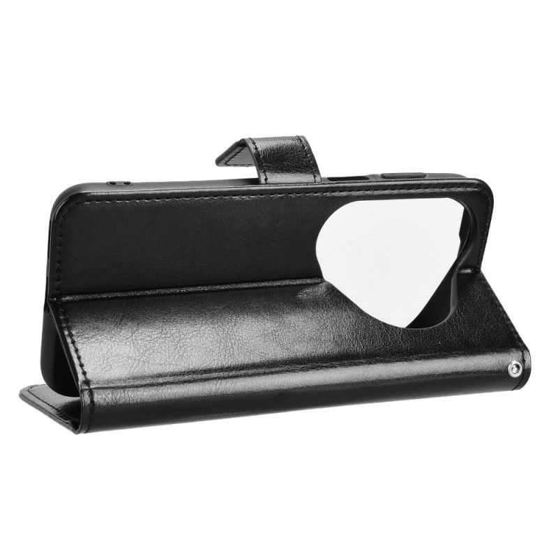 Lederhüllen Huawei Pura 80 Pro Handyhülle Glänzendes Kunstleder