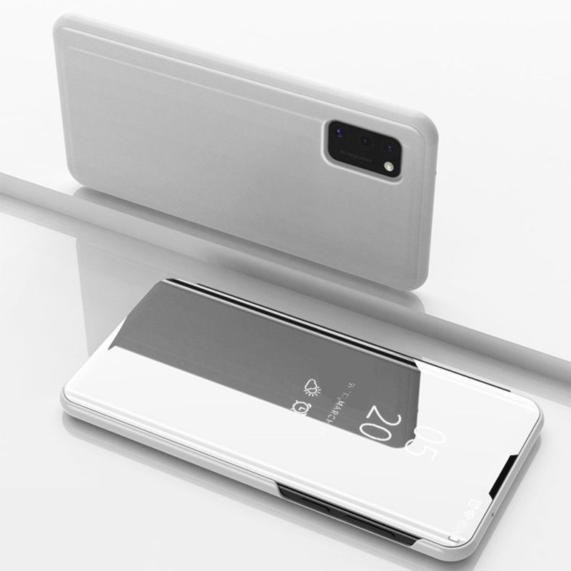 Flip Case Für Samsung Galaxy A41 Schwarz Spiegel