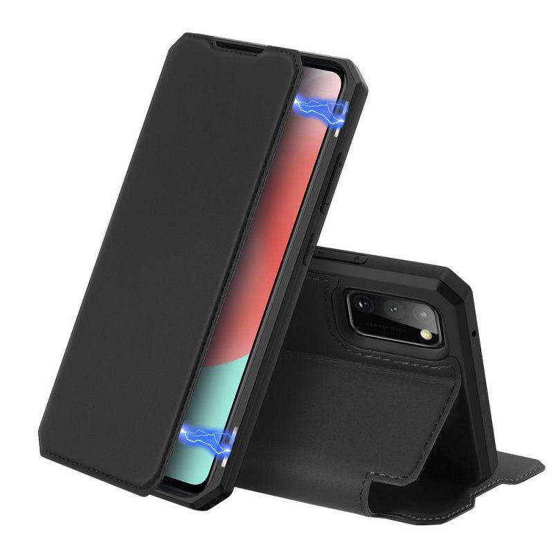 Flip Case Samsung Galaxy A41 Schwarz Haut X Serie Dux Ducis