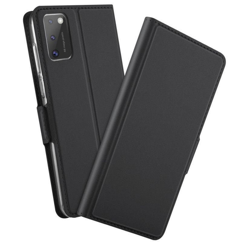 Flip Case Samsung Galaxy A41 Schwarz Premium-Ledereffekt
