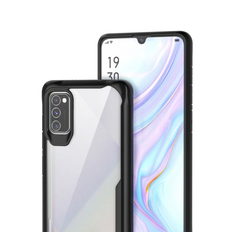 Hülle Für Samsung Galaxy A41 Schwarz Hybrid-Silikonfelgen-Design