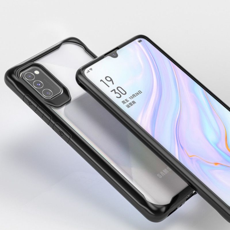 Hülle Für Samsung Galaxy A41 Schwarz Hybrid-Silikonfelgen-Design