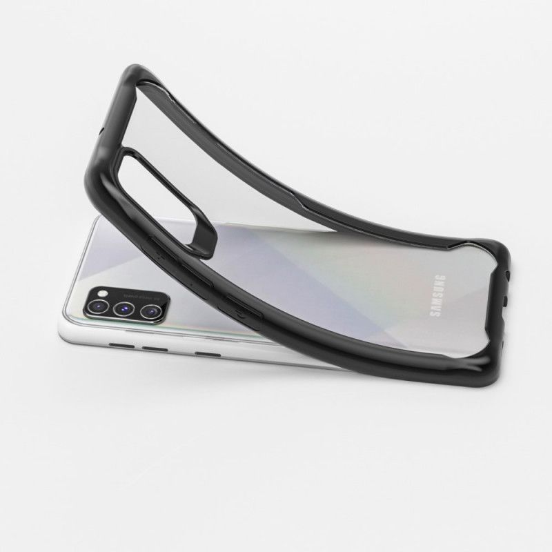 Hülle Für Samsung Galaxy A41 Schwarz Hybrid-Silikonfelgen-Design