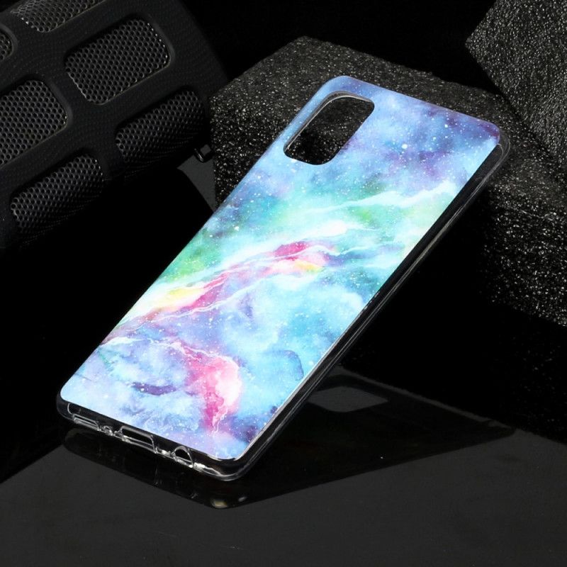 Hülle Für Samsung Galaxy A41 Schwarz Marmordeklination