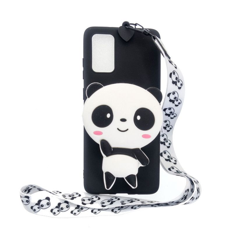 Hülle Samsung Galaxy A41 3D Panda Mit Karabinerarmband