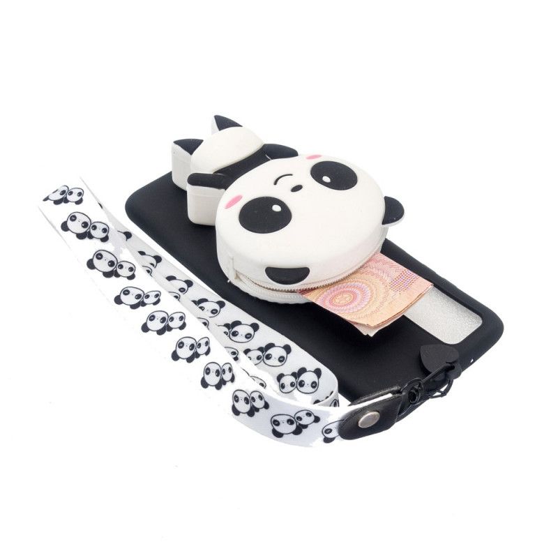 Hülle Samsung Galaxy A41 3D Panda Mit Karabinerarmband