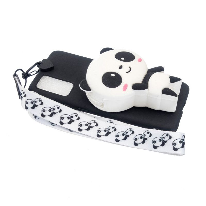 Hülle Samsung Galaxy A41 3D Panda Mit Karabinerarmband