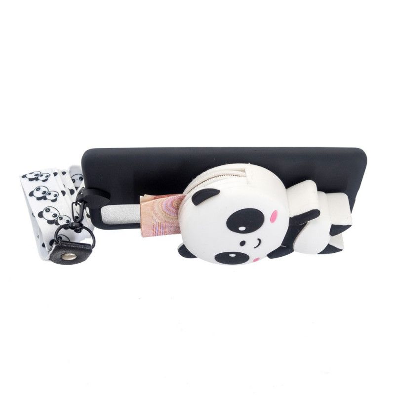 Hülle Samsung Galaxy A41 3D Panda Mit Karabinerarmband