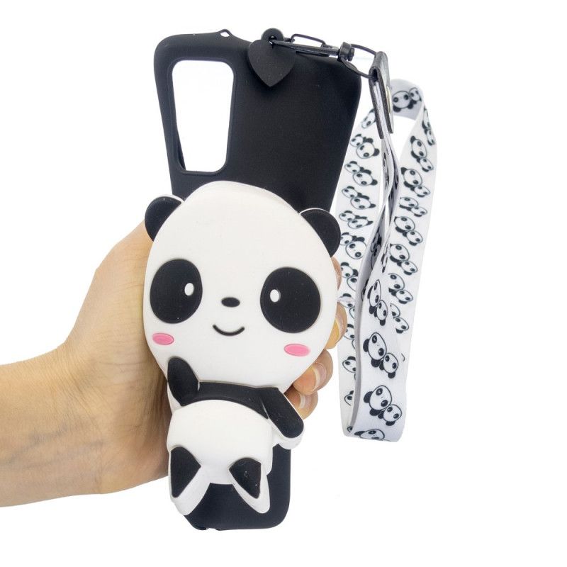 Hülle Samsung Galaxy A41 3D Panda Mit Karabinerarmband