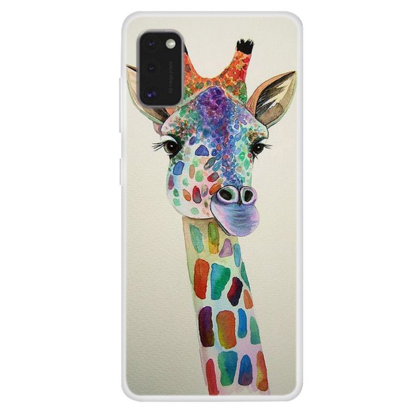 Hülle Samsung Galaxy A41 Bunte Giraffe