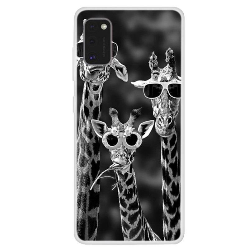 Hülle Samsung Galaxy A41 Giraffen Mit Brille