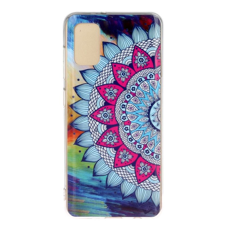 Hülle Samsung Galaxy A41 Handyhülle Fluoreszierendes Farbiges Mandala