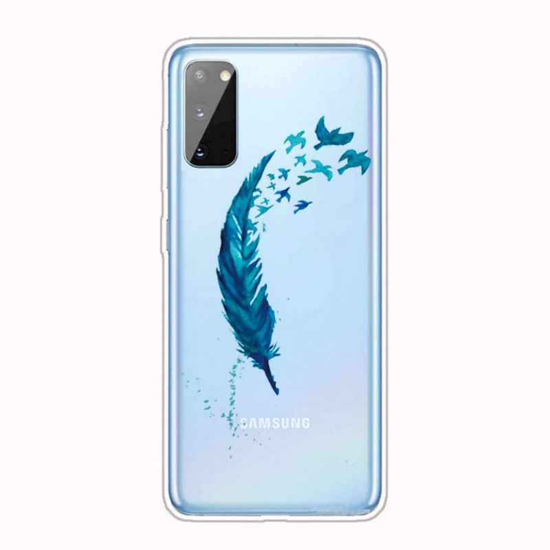 Hülle Samsung Galaxy A41 Handyhülle Schöne Feder