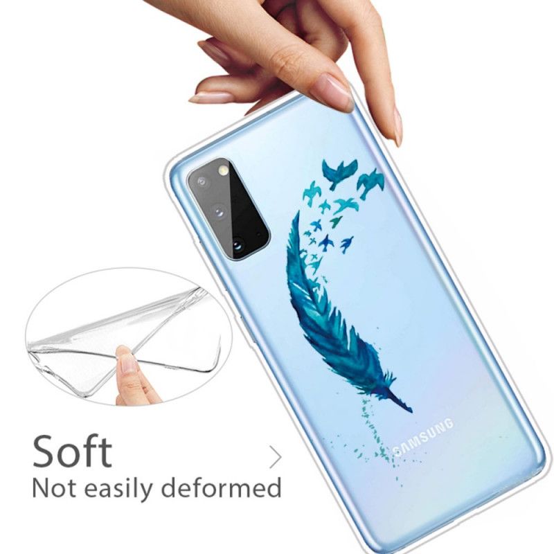 Hülle Samsung Galaxy A41 Handyhülle Schöne Feder