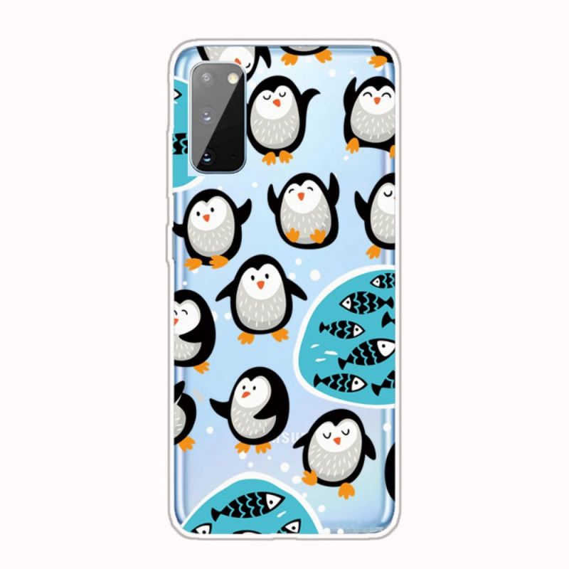 Hülle Samsung Galaxy A41 Pinguine Und Fische