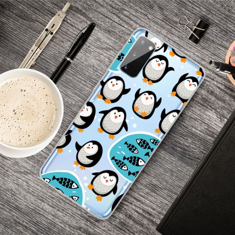 Hülle Samsung Galaxy A41 Pinguine Und Fische