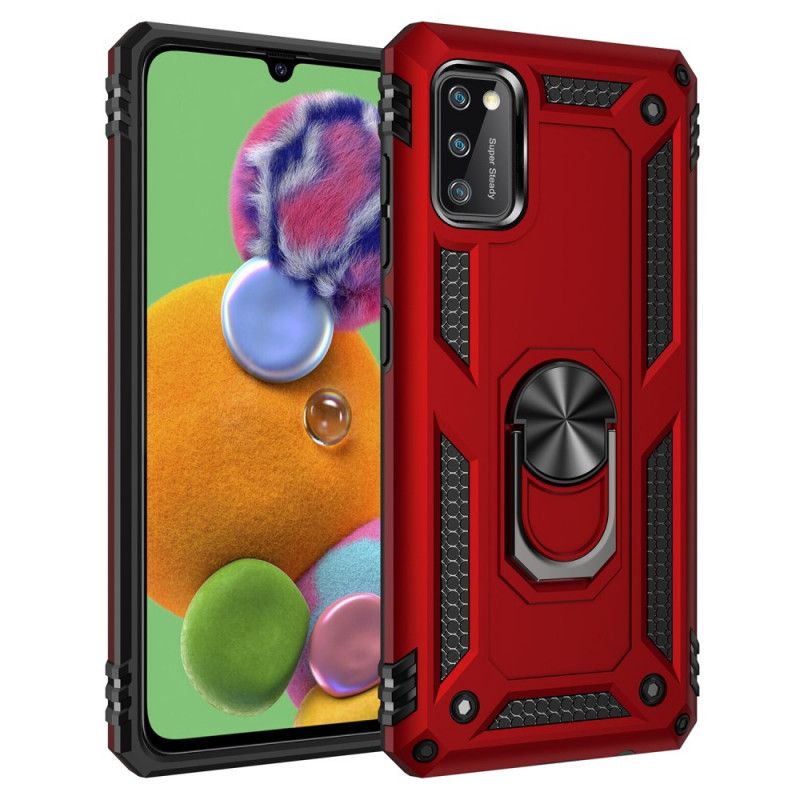 Hülle Samsung Galaxy A41 Rot Handyhülle Premium Ring