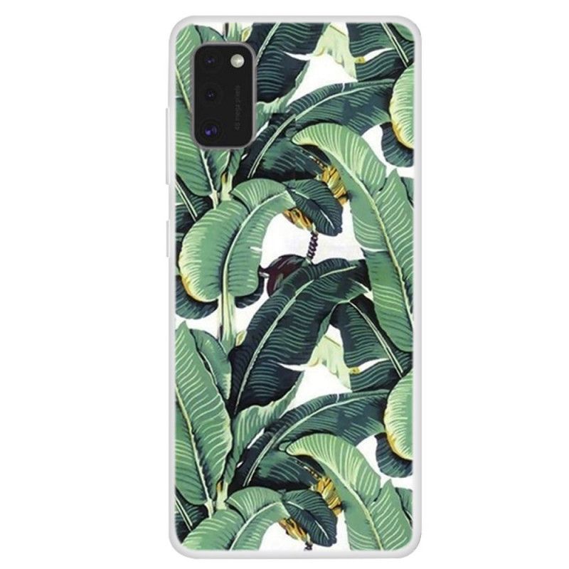 Hülle Samsung Galaxy A41 Transparente Mehrere Grüne Blätter