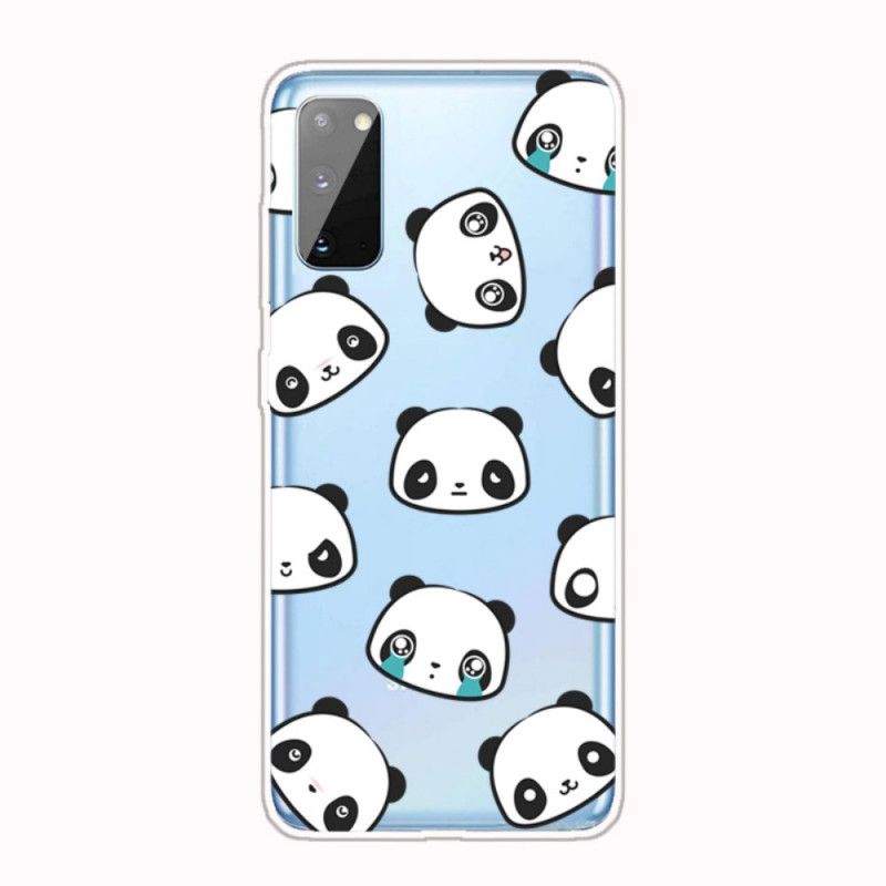 Hülle Samsung Galaxy A41 Transparente Sentimentale Pandas