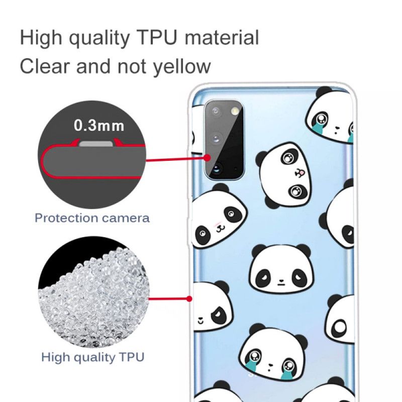 Hülle Samsung Galaxy A41 Transparente Sentimentale Pandas