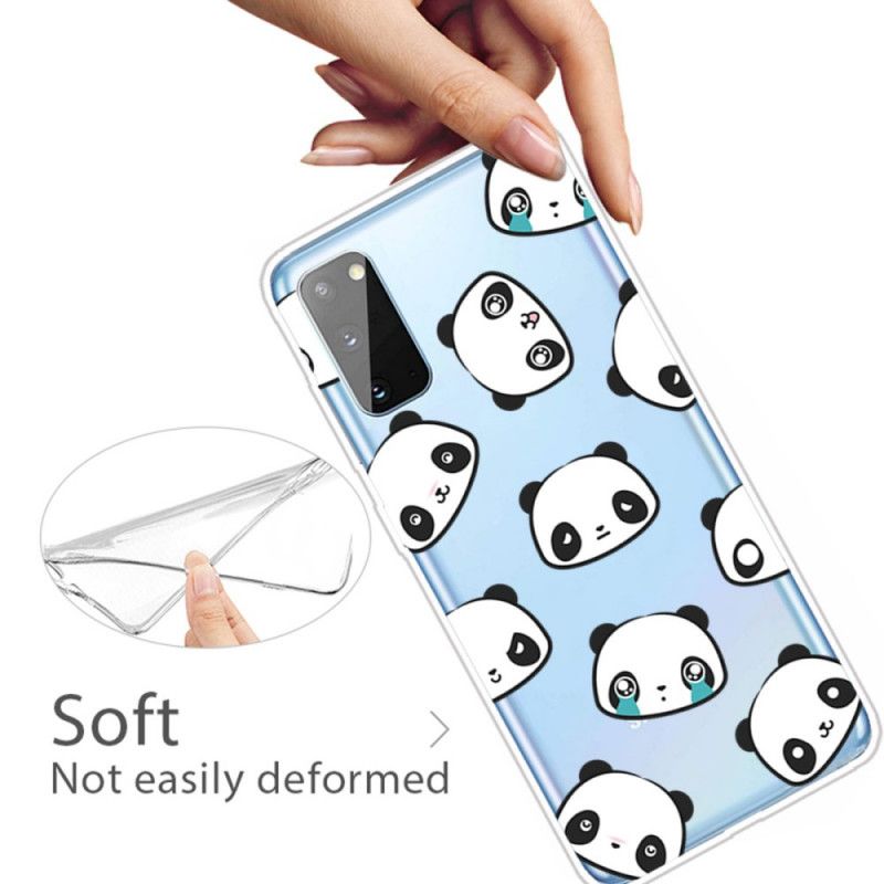 Hülle Samsung Galaxy A41 Transparente Sentimentale Pandas
