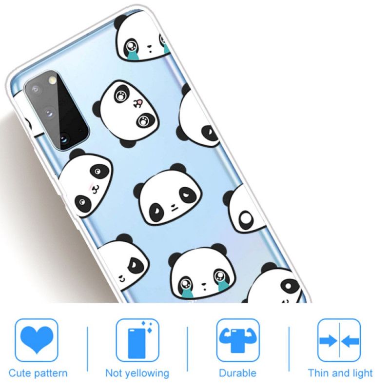 Hülle Samsung Galaxy A41 Transparente Sentimentale Pandas