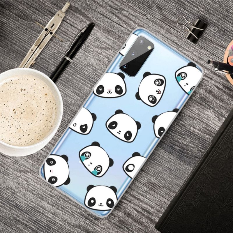 Hülle Samsung Galaxy A41 Transparente Sentimentale Pandas