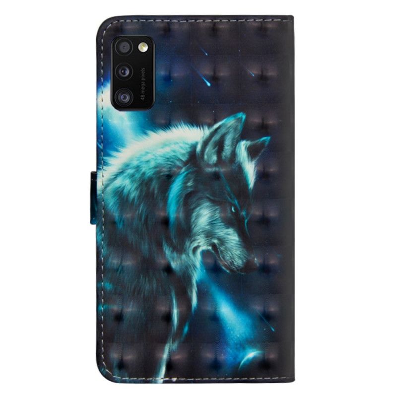 Lederhüllen Samsung Galaxy A41 Majestätischer Wolf
