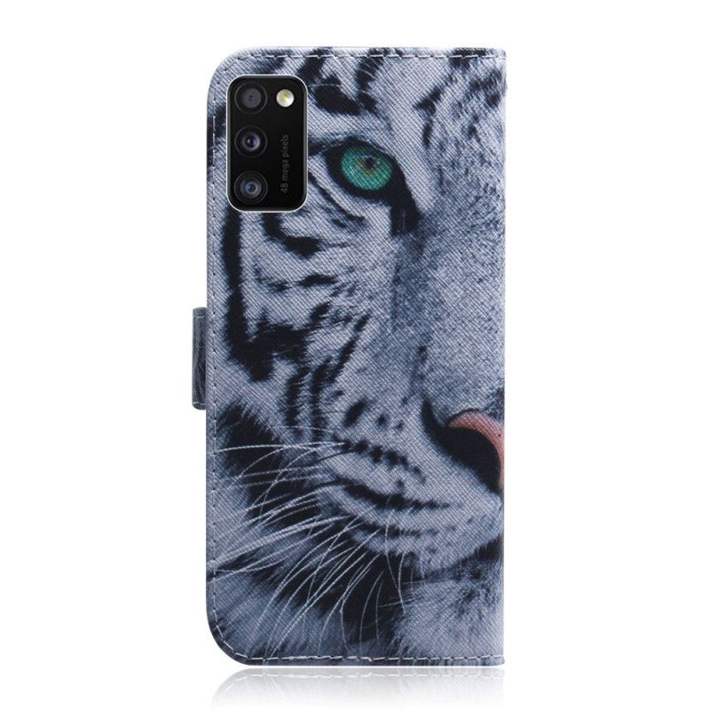 Lederhüllen Samsung Galaxy A41 Tigergesicht