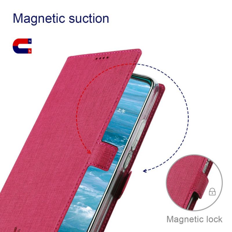 Flip Case Für Samsung Galaxy S21 5G Schwarz Texturiertes Vili Dmx