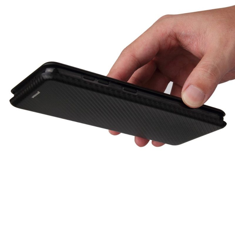 Flip Case Samsung Galaxy S21 5G Schwarz Handyhülle Kohlefaser